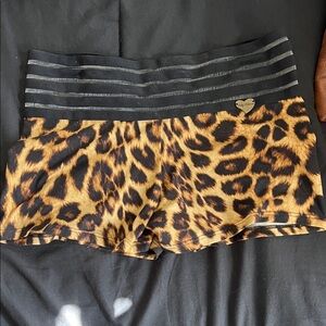 Cute Booty Lounge Leopard Print Athletic Shorts